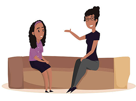 Parent and child illustration